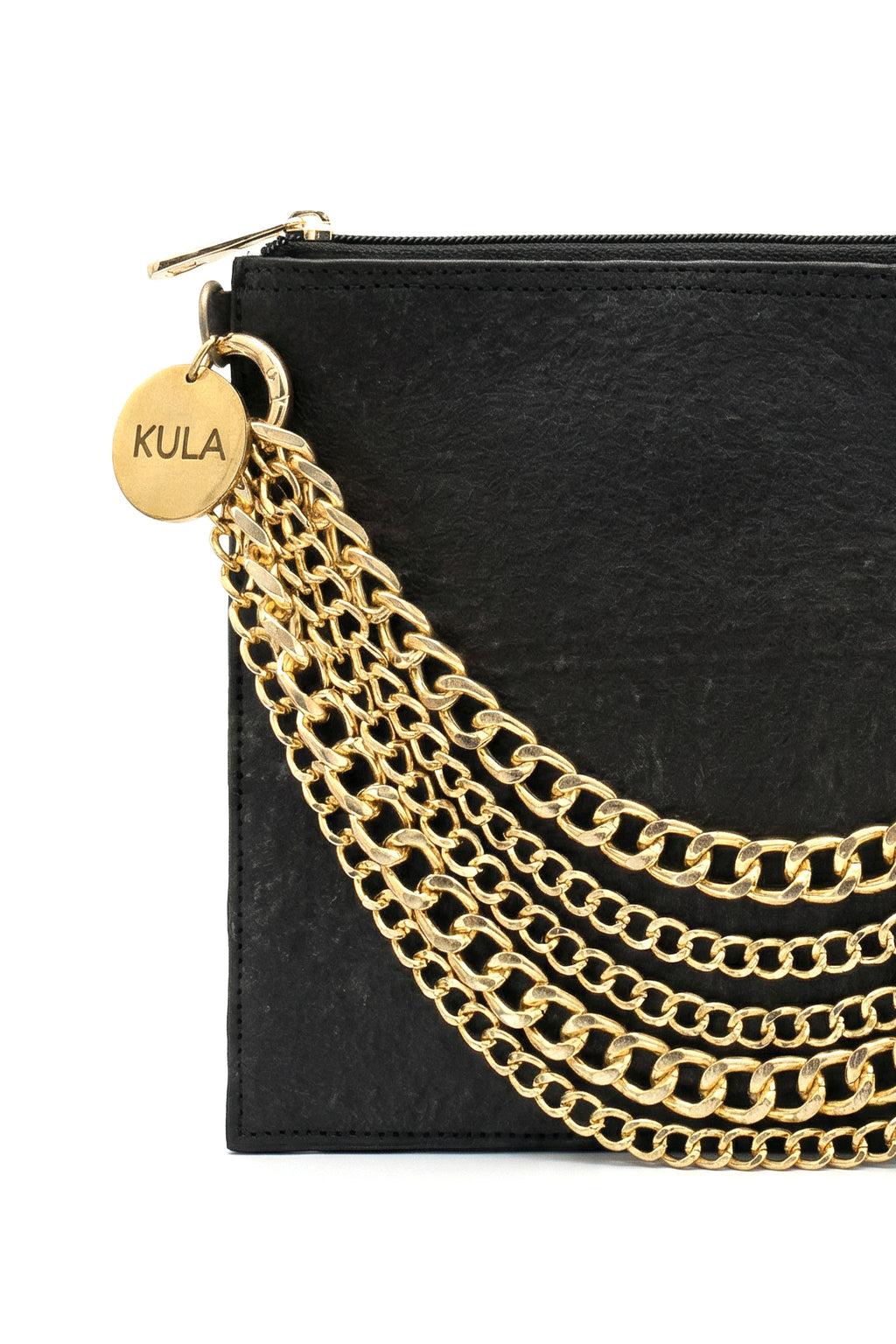 Rani Haar Vegan Handbag in Charcoal Black | Luxury Coconut Leather Bag by KULA