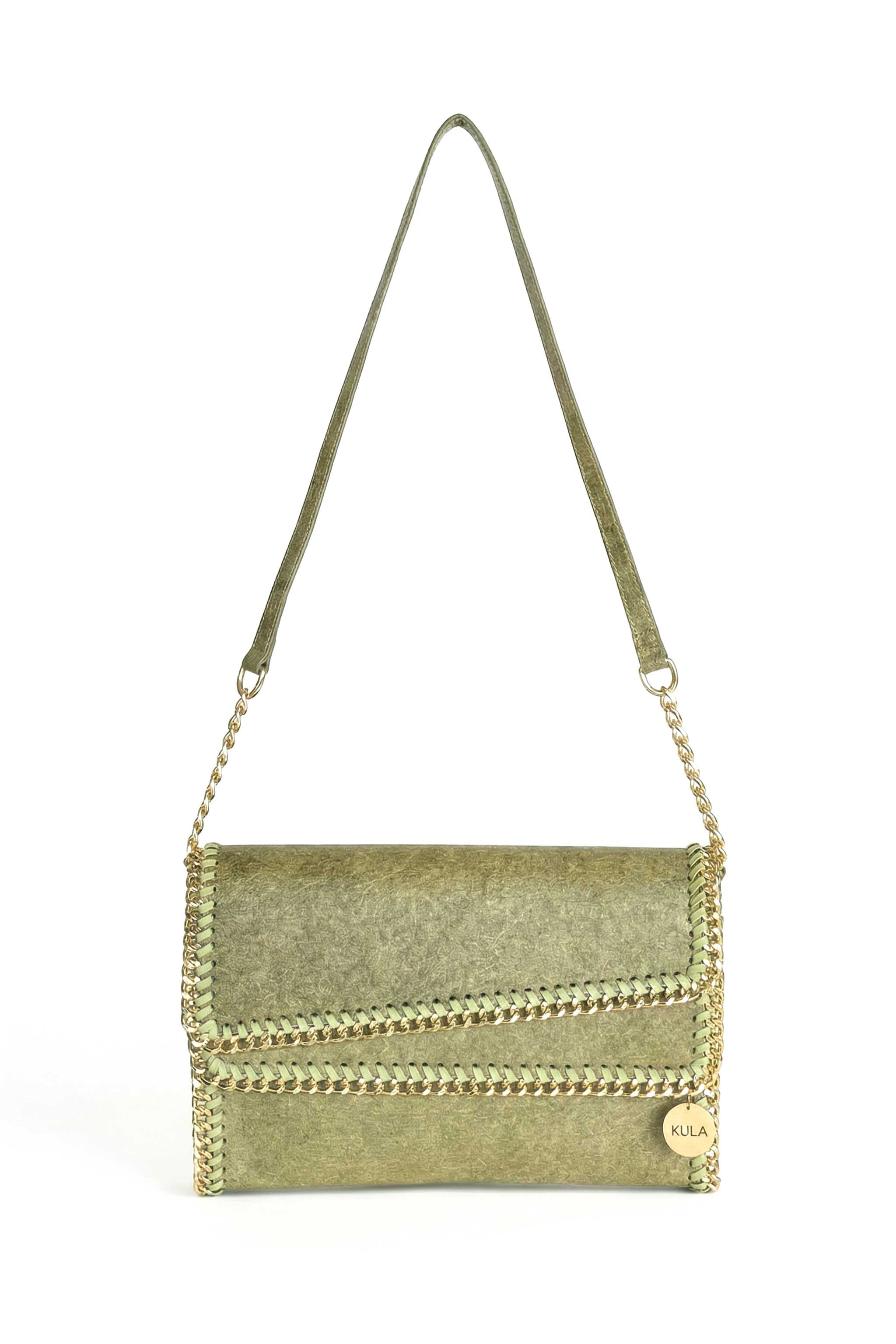 Bella Vegan Handbag - Mountain Green | Sustainable Luxury Bag
