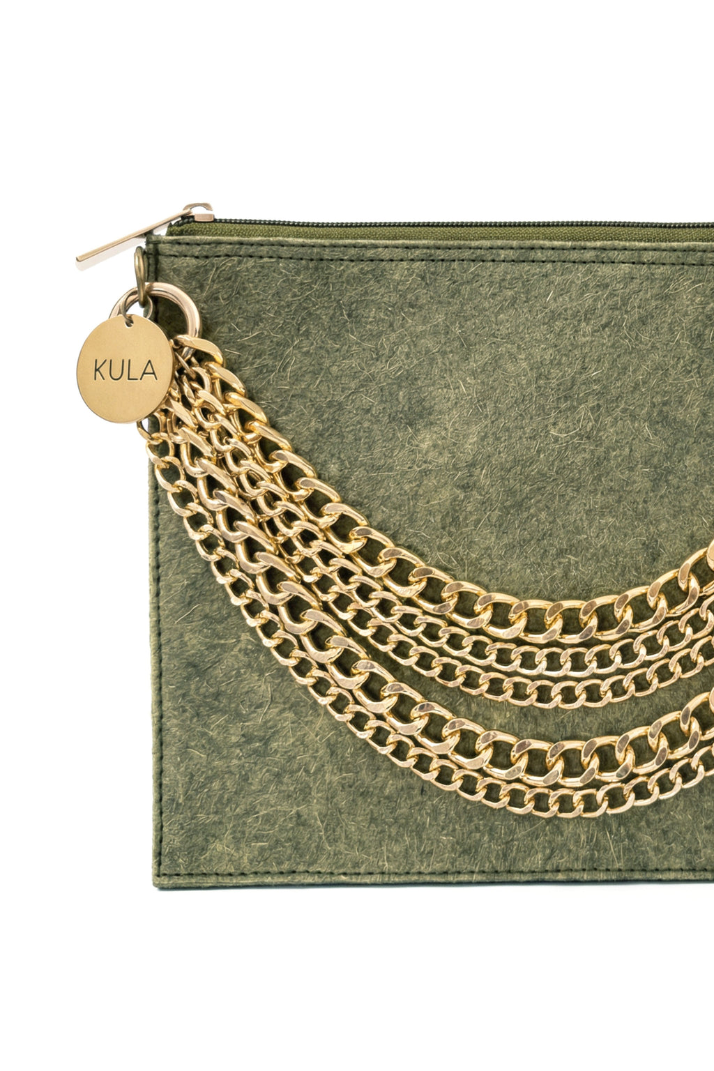 Rani Haar Vegan Handbag in Mountain Green| Luxury Coconut Leather Bag by KULA