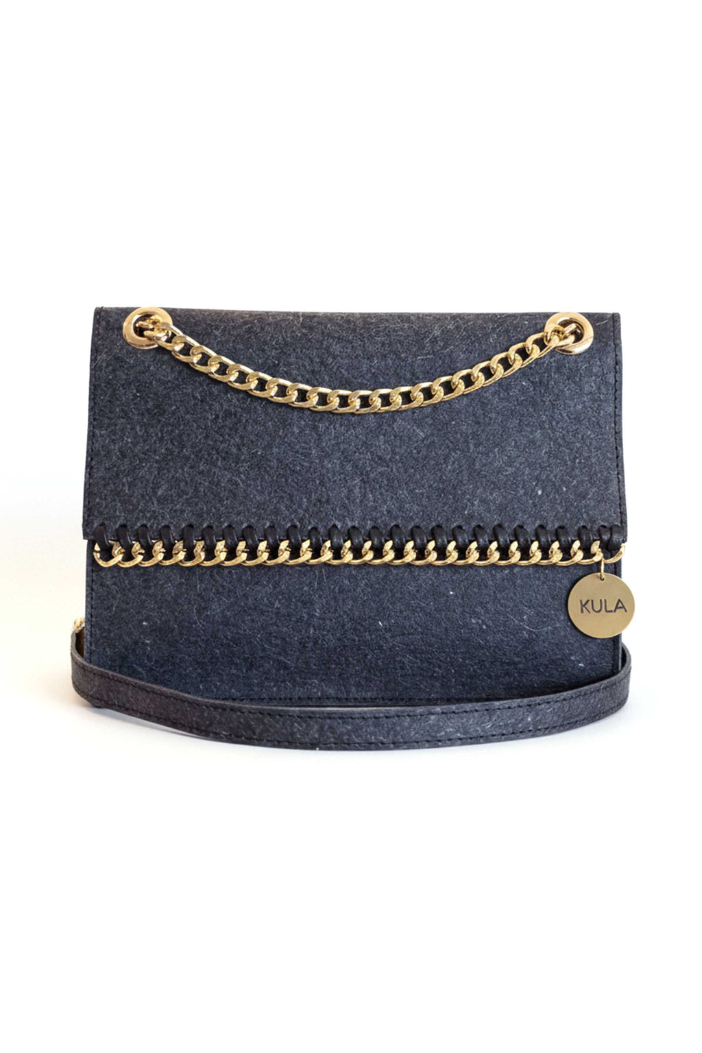 Jasmine Handbag in Ocean Blue | Plant-Based Drop chain Coconut Leather Handbag