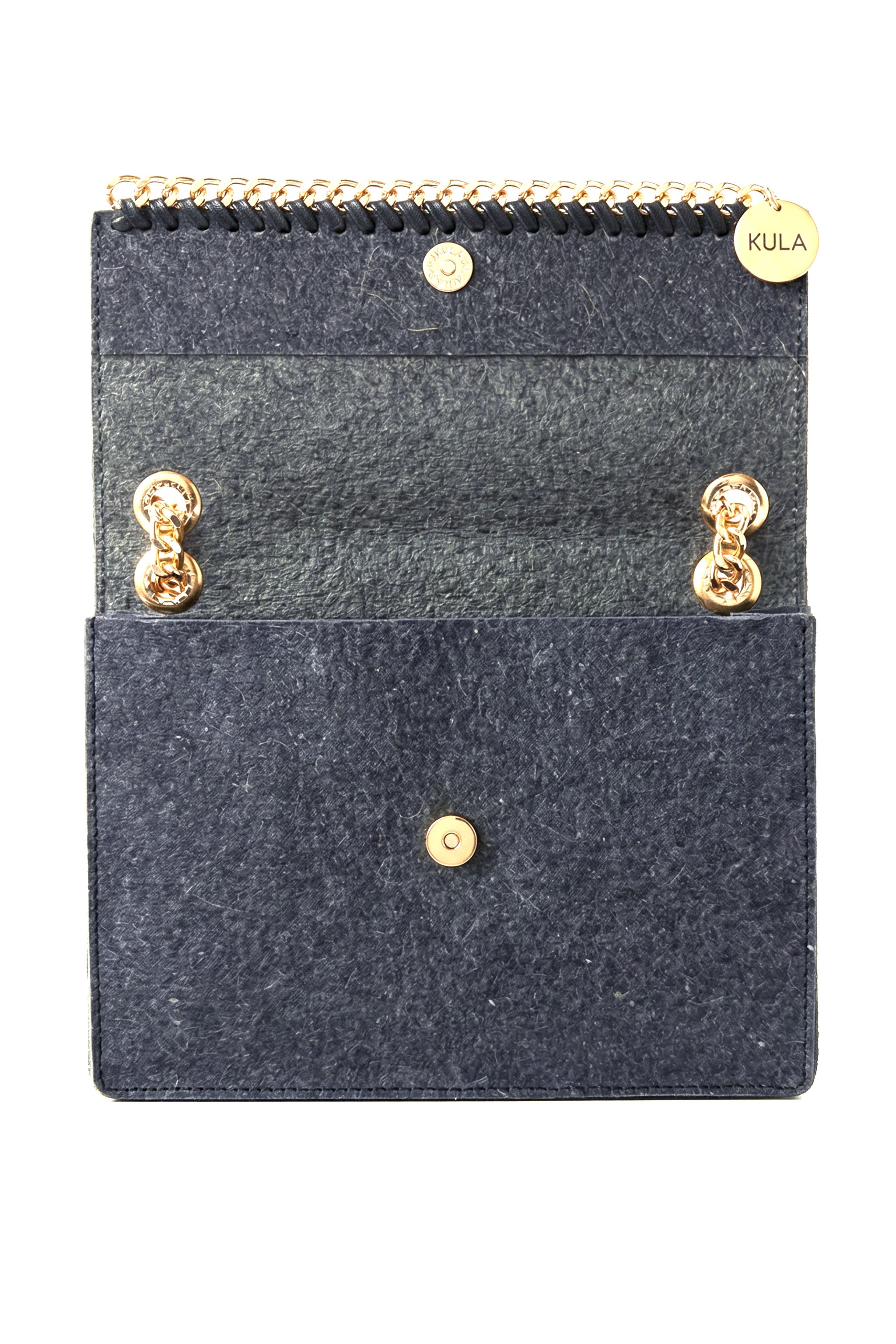 Jasmine Handbag in Ocean Blue | Plant-Based Drop chain Coconut Leather Handbag