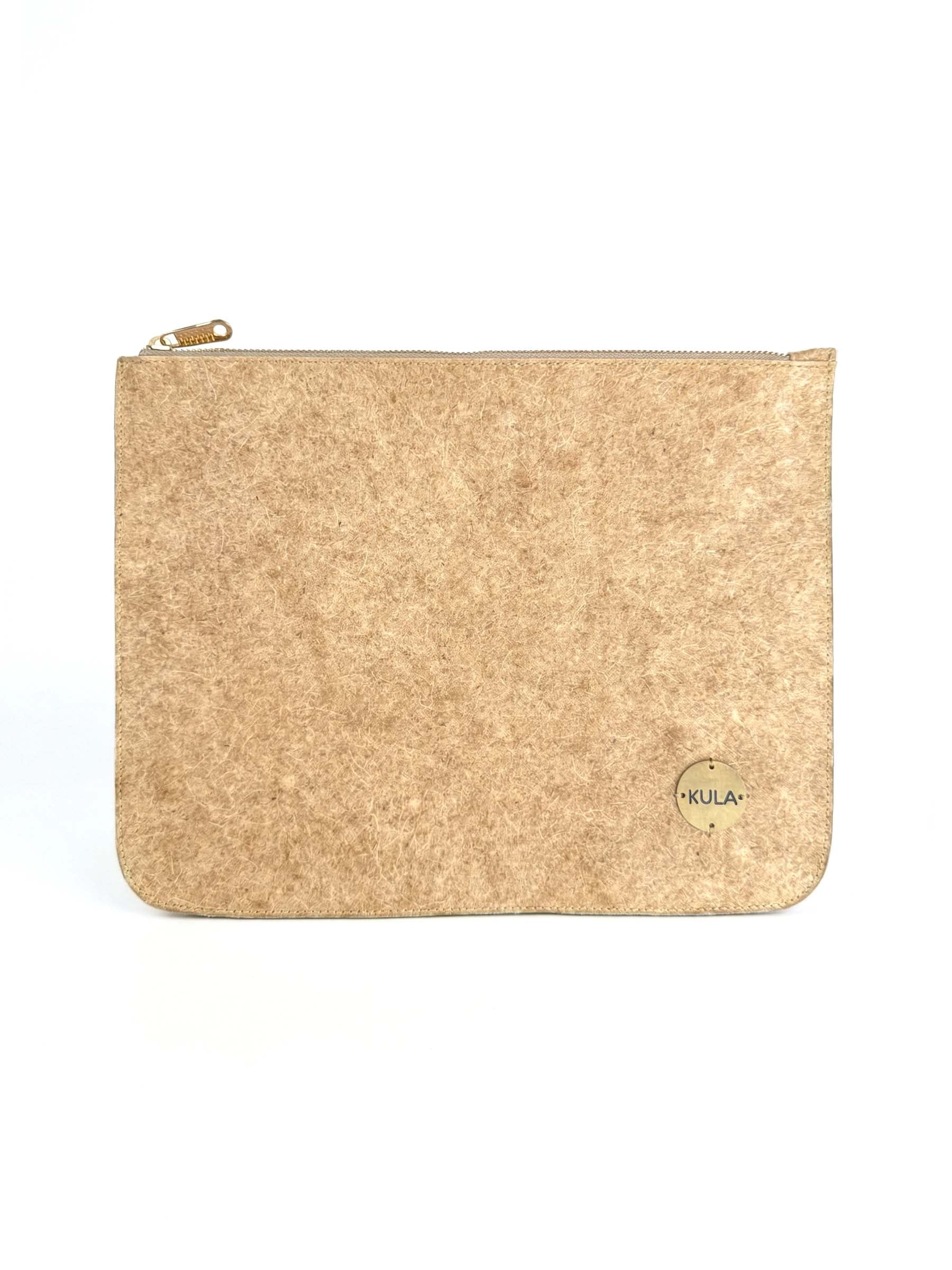 Desert Brown Coconut Leather - 11 Inch Zipper iPad Sleeve