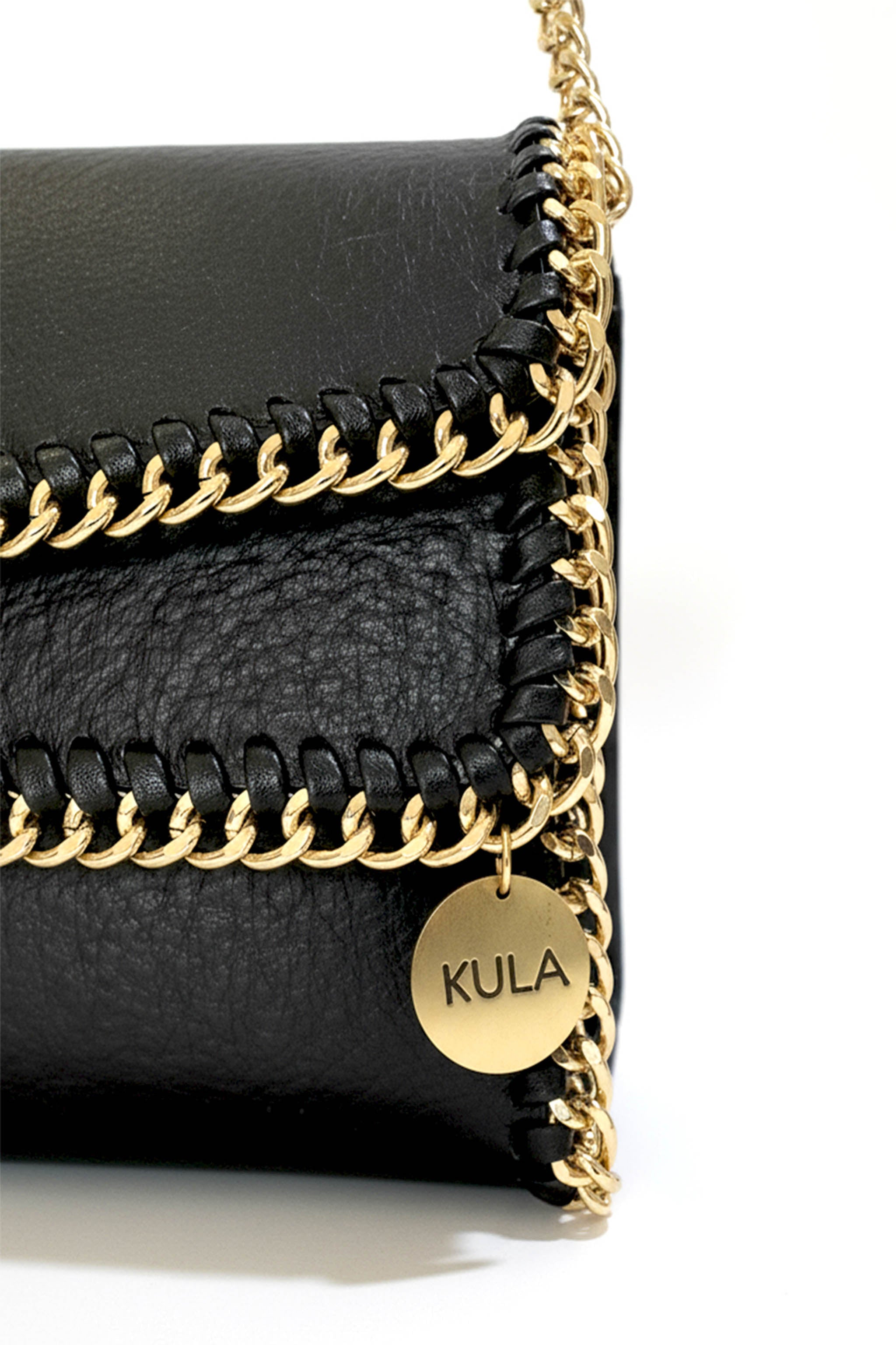 Bella bag closeup in charcoal black