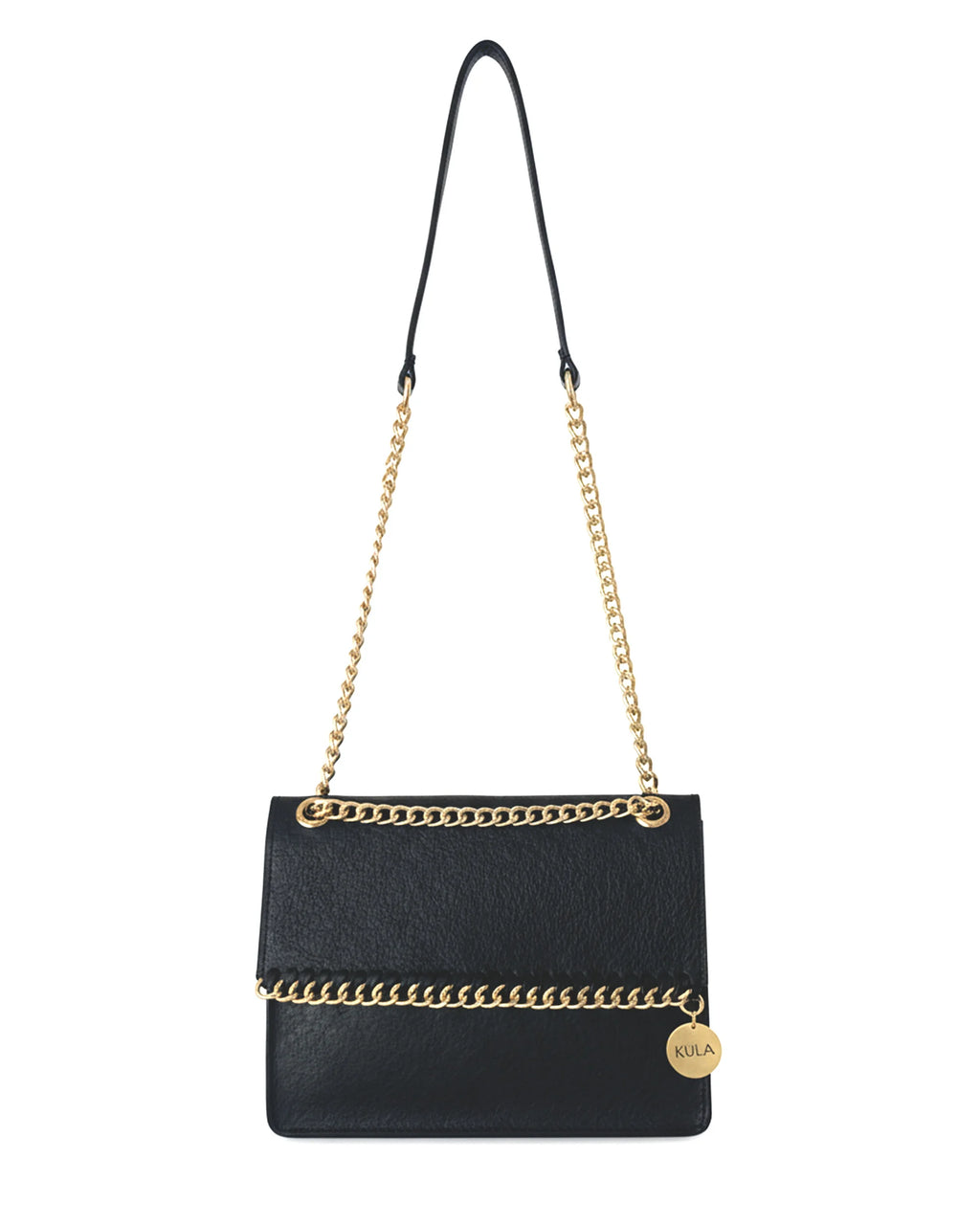 Jasmine Handbag in Charcoal Black | Plant-Based Drop chain Coconut Leather Handbag