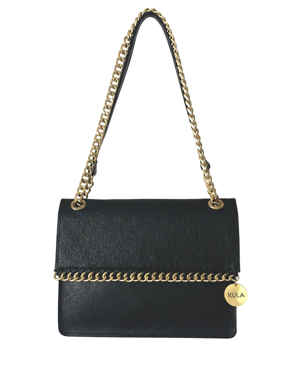 Jasmine Handbag in Charcoal Black | Plant-Based Drop chain Coconut Leather Handbag