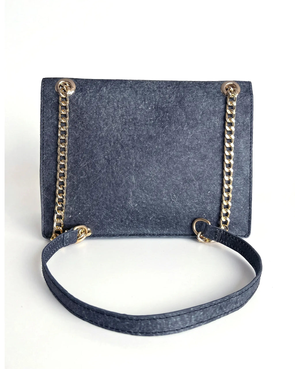 Jasmine Handbag in Ocean Blue | Plant-Based Drop chain Coconut Leather Handbag