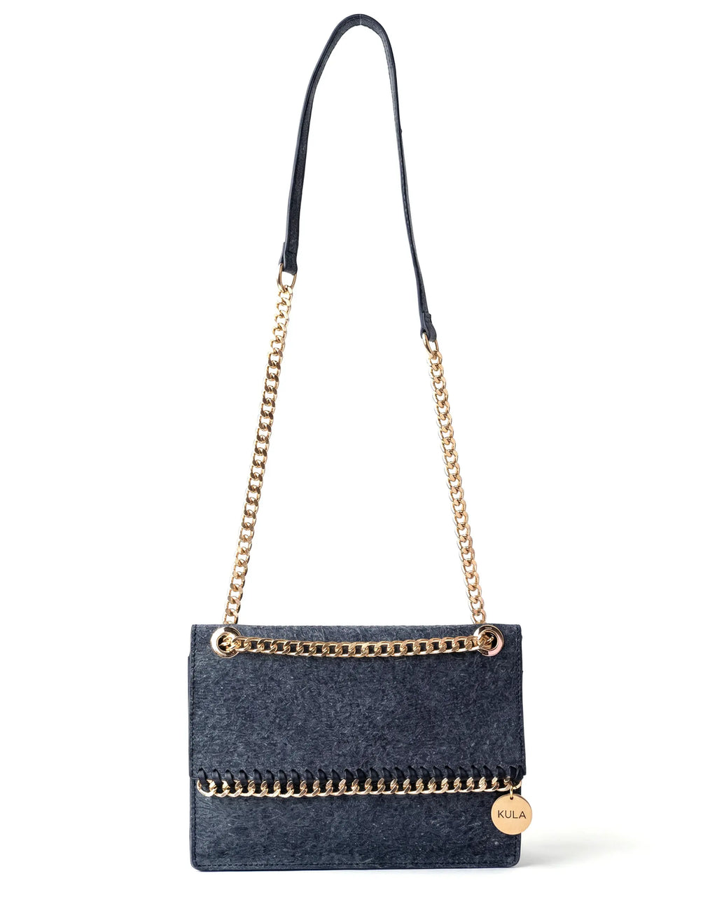 Jasmine Handbag in Ocean Blue | Plant-Based Drop chain Coconut Leather Handbag