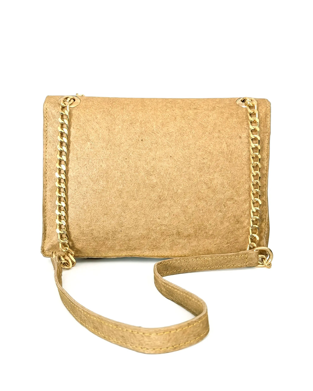 Jasmine Handbag in Desert Brown | Plant-Based Drop chain Coconut Leather Handbag