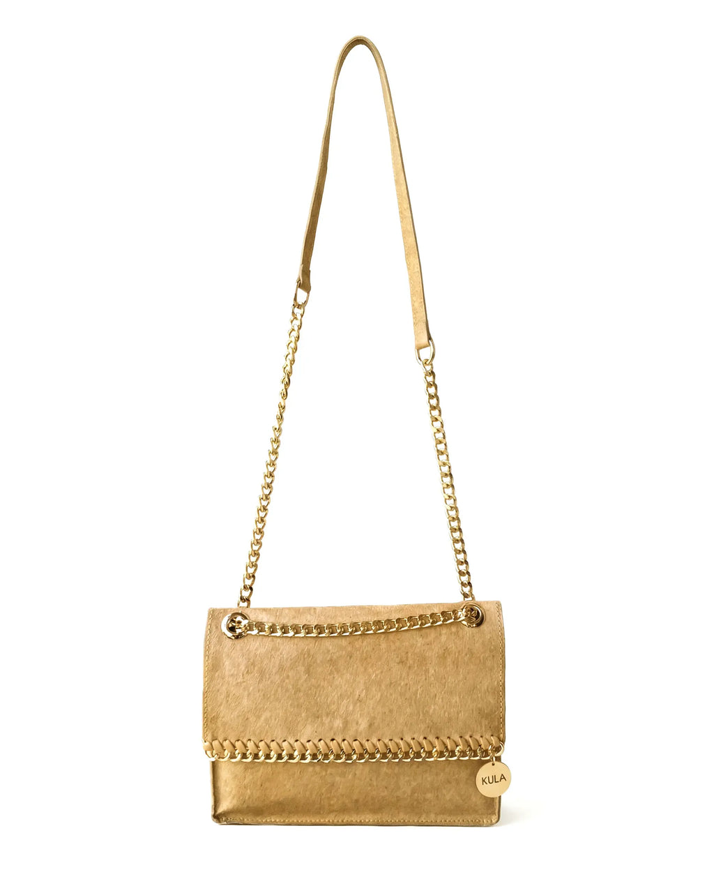 Jasmine Handbag in Desert Brown | Plant-Based Drop chain Coconut Leather Handbag