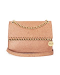 Jasmine Handbag in Primrose Pink | Plant-Based Drop chain Coconut Leather Handbag