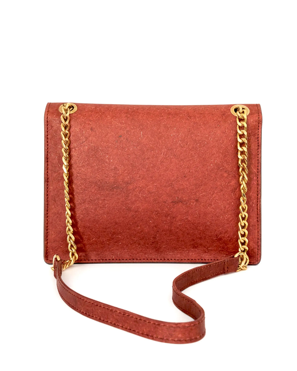 Jasmine Handbag in Terracotta Red | Plant-Based Drop chain Coconut Leather Handbag