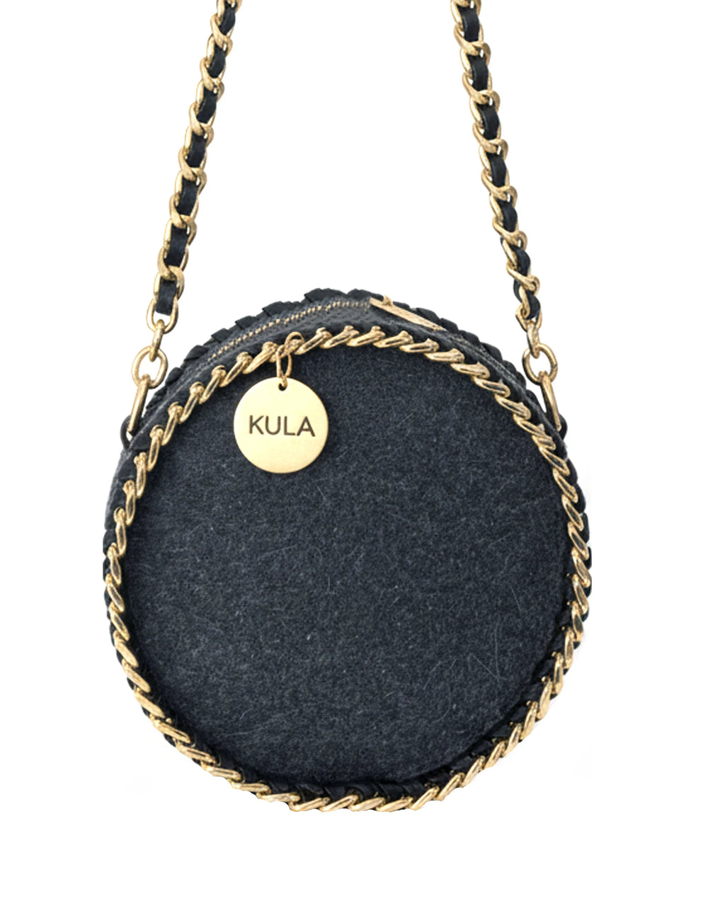 Rose Mini Handbag in Ocean Blue – Braided Chain Coconut Leather