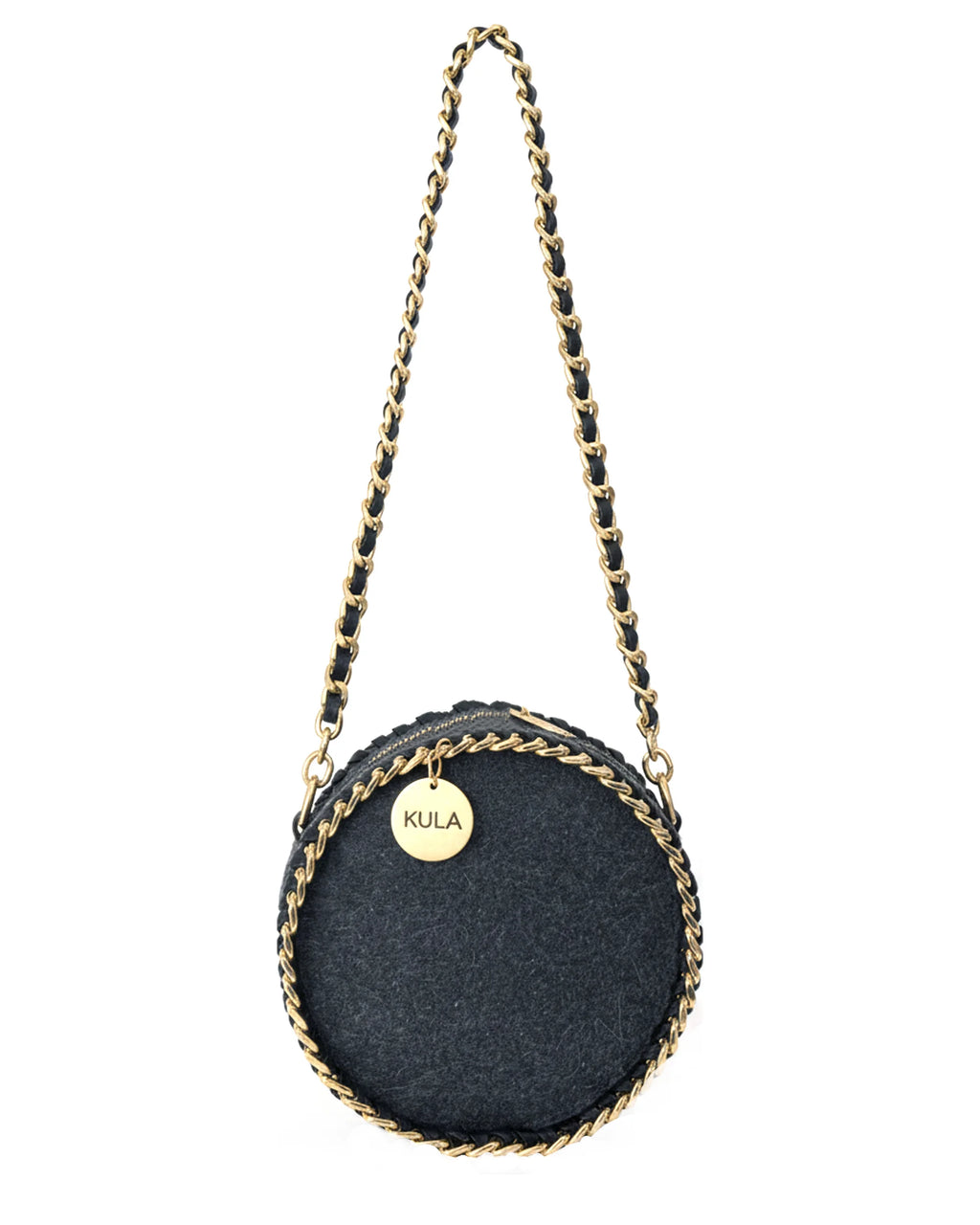 Rose Mini Handbag in Ocean Blue – Braided Chain Coconut Leather