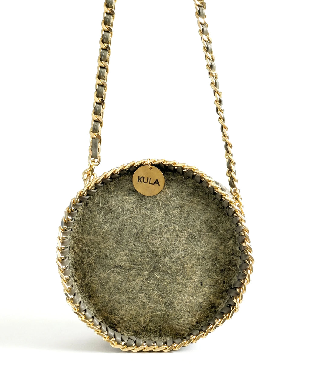 Rose Mini Handbag in Mountain Green – Braided Chain Coconut Leather