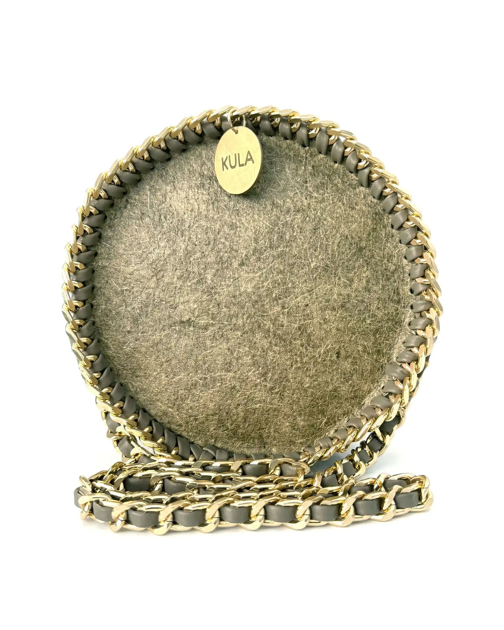 Rose Mini Handbag in Mountain Green – Braided Chain Coconut Leather