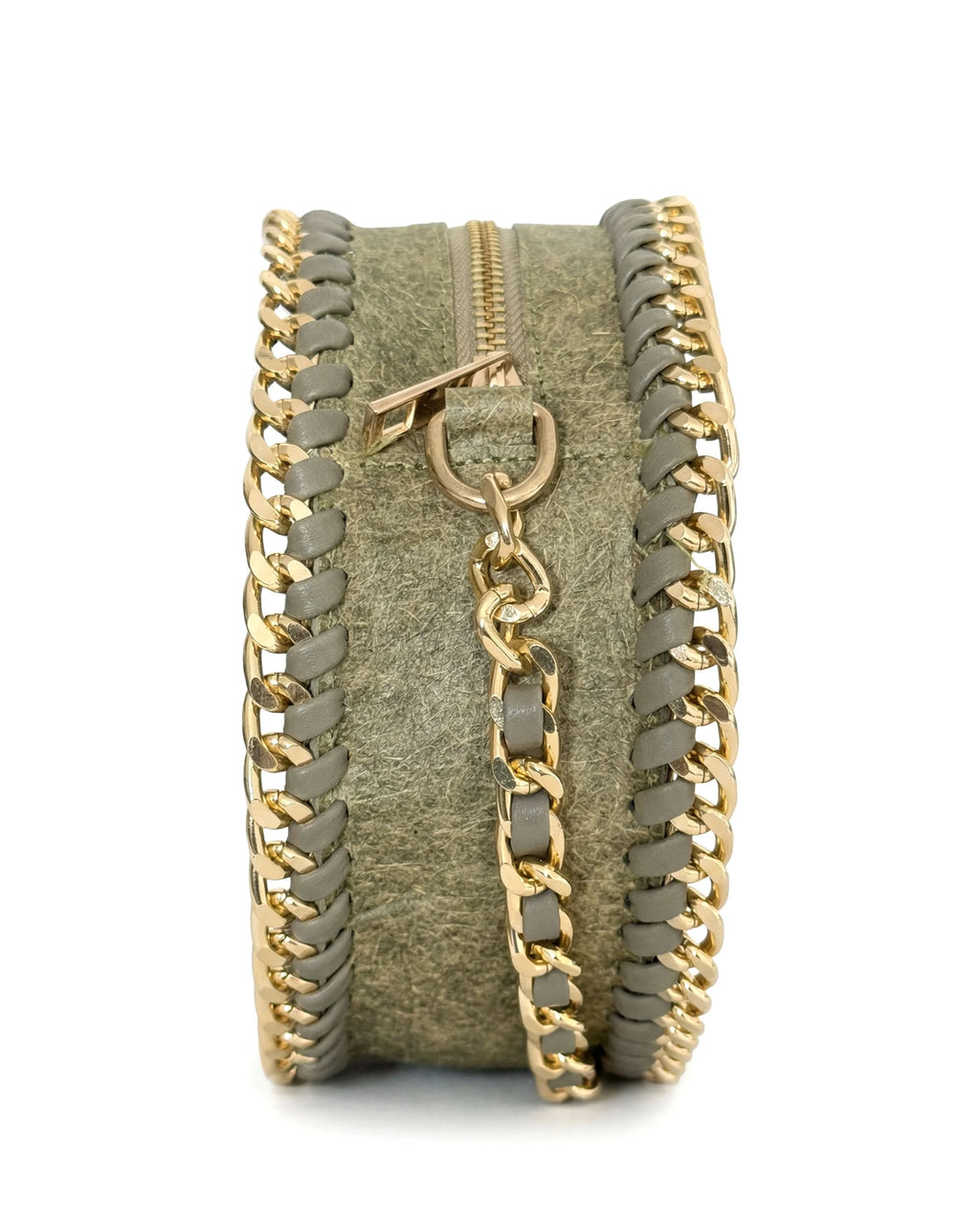 Rose Mini Handbag in Mountain Green – Braided Chain Coconut Leather