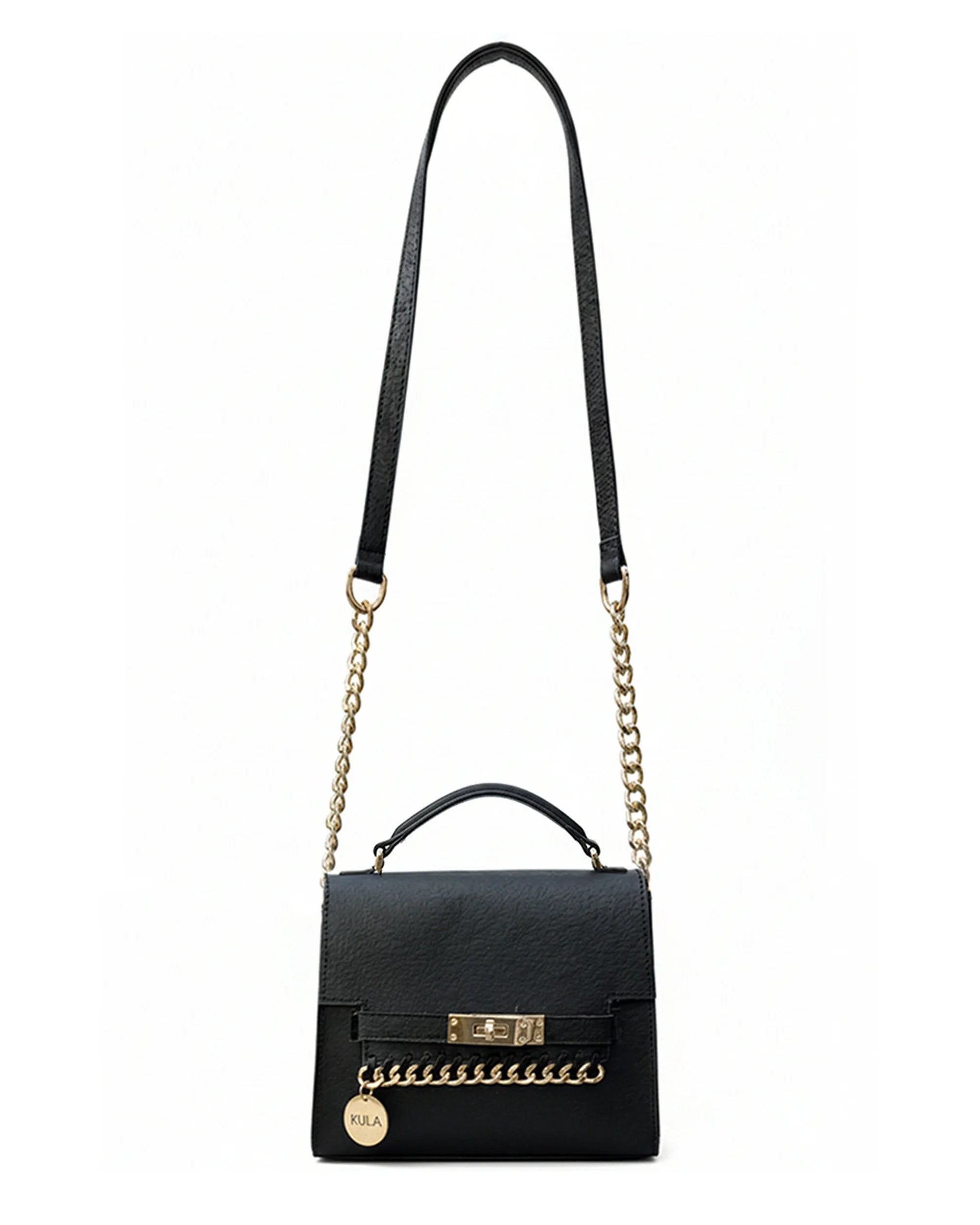 Mili Mini – Compact Vegan Handbag in Charcoal Black
