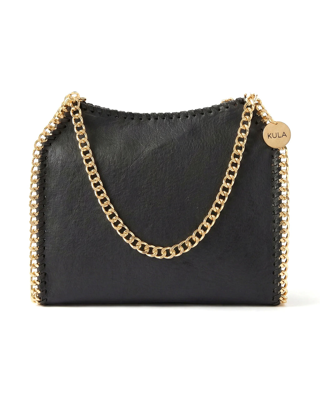 Cleopatra Vegan Chain handbag in Charcoal Black | Sustainable Coconut Leather by KULA