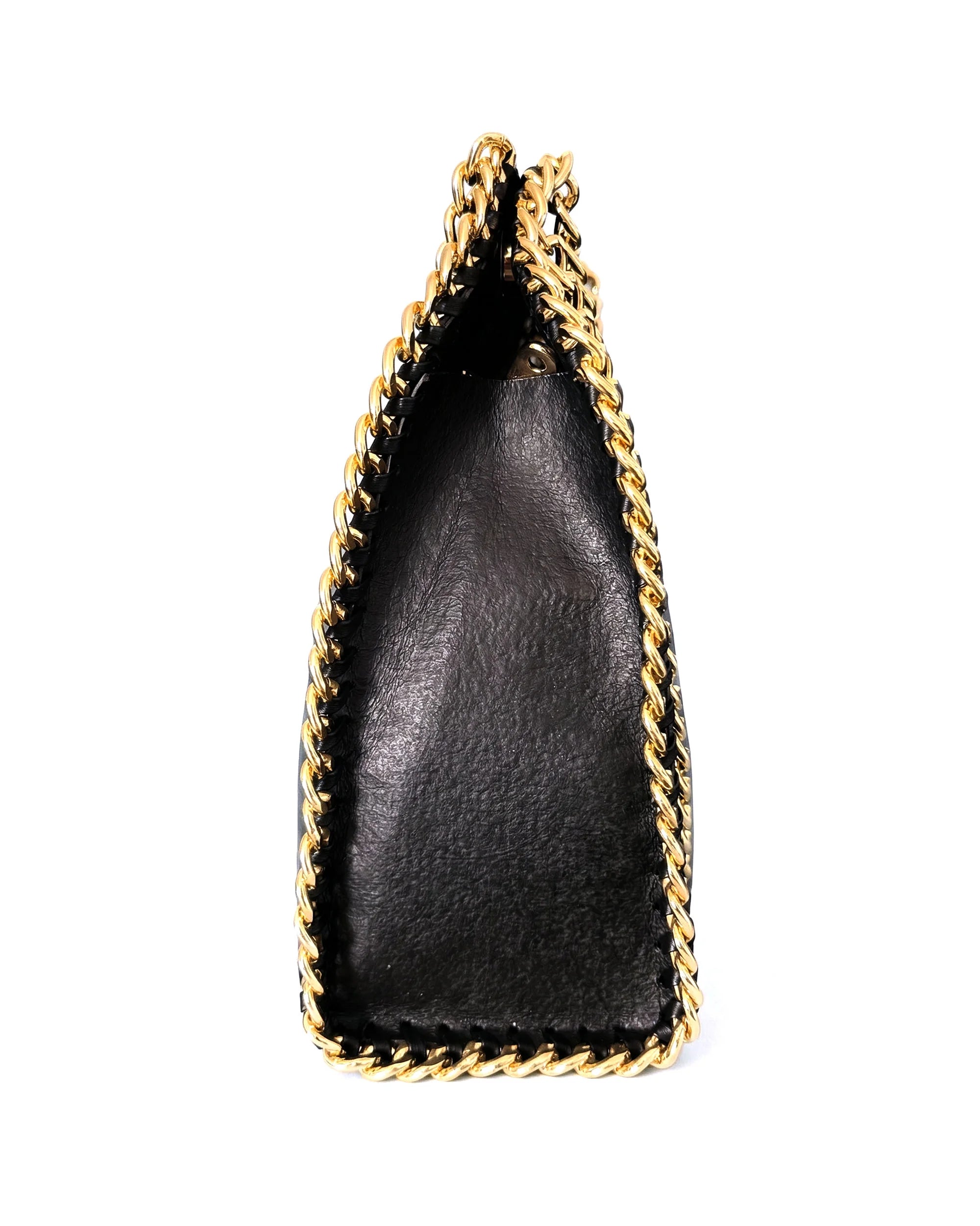 Cleopatra Vegan Chain handbag in Charcoal Black | Sustainable Coconut Leather by KULA