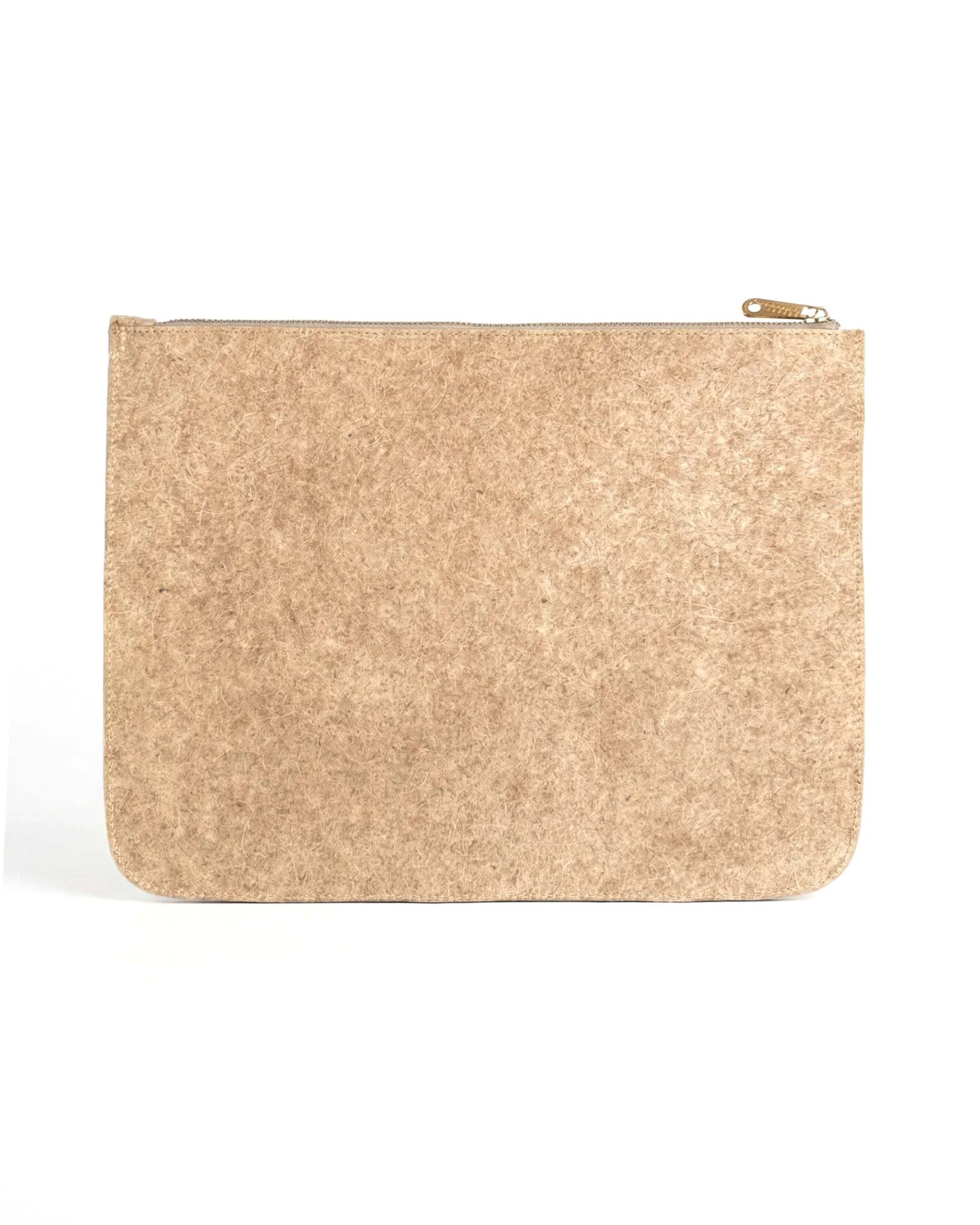Desert Brown Coconut Leather - 11 Inch Zipper iPad Sleeve