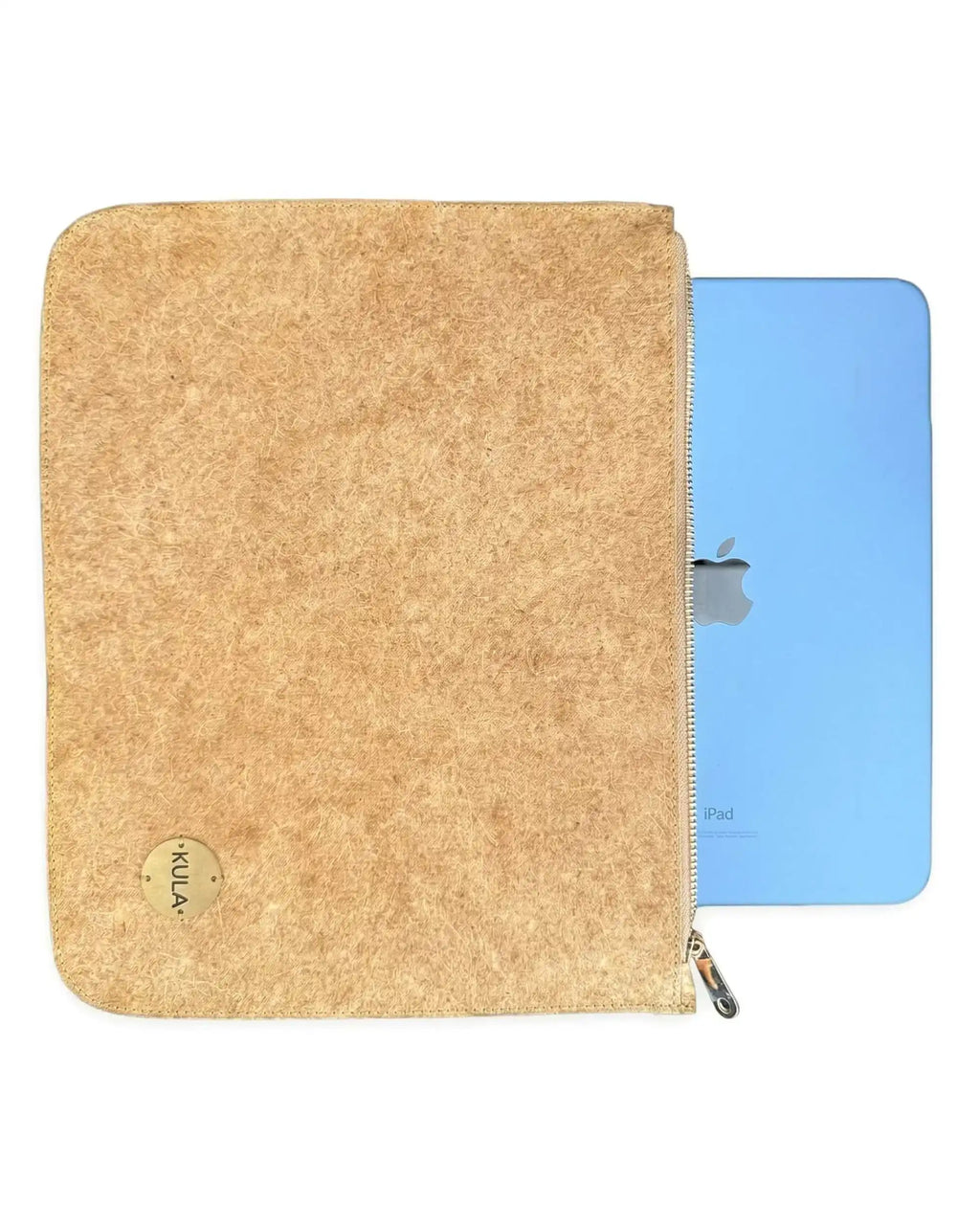 Desert Brown Coconut Leather - 11 Inch Zipper iPad Sleeve
