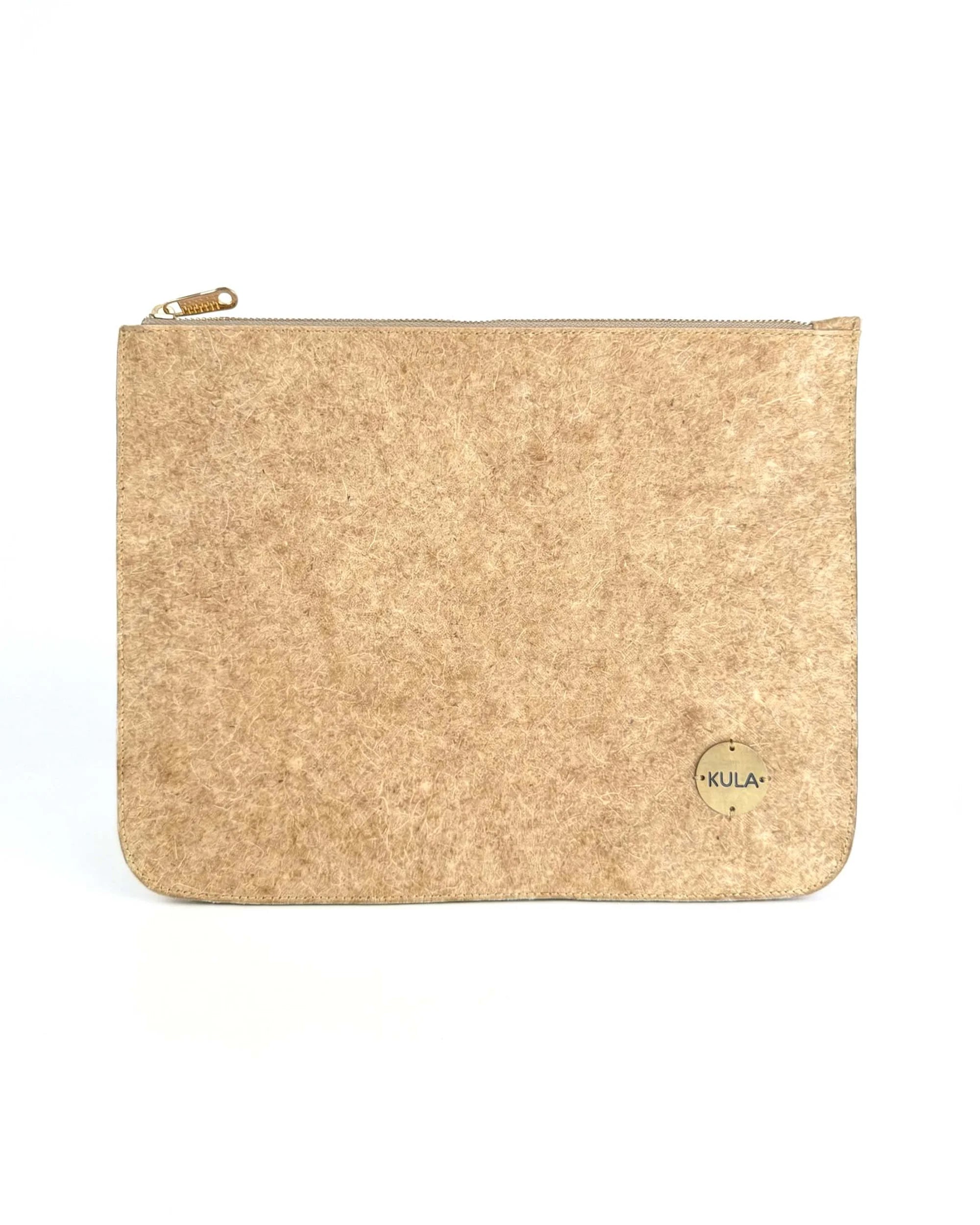 Desert Brown Coconut Leather - 11 Inch Zipper iPad Sleeve