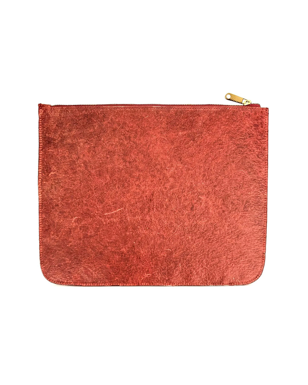Terracotta Red Plant Leather - 11 Inch Vegan Zipper iPad Sleeve