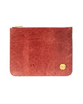 Terracotta Red Plant Leather - 11 Inch Vegan Zipper iPad Sleeve
