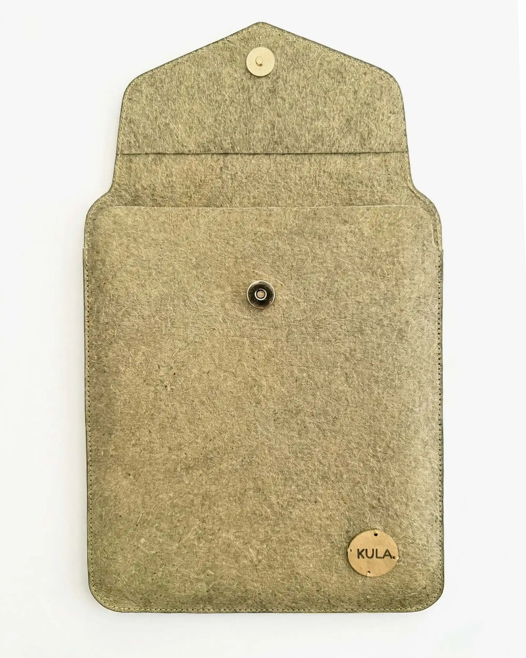 Mountain Green Coconut Leather 11 Inch iPad Sleeve – Magnetic Flip Closure