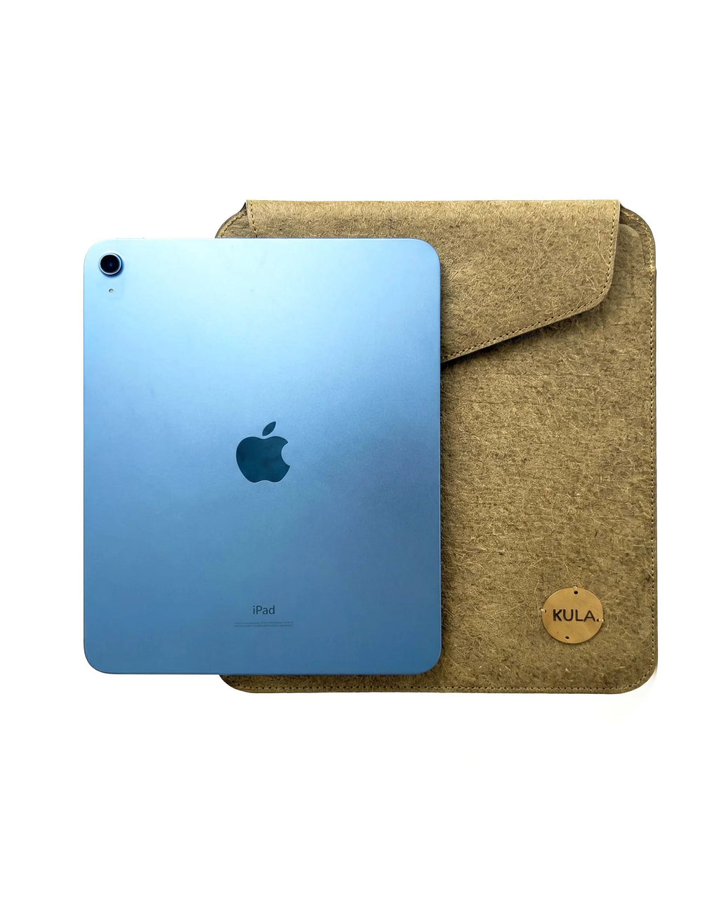 Mountain Green Coconut Leather 11 Inch iPad Sleeve – Magnetic Flip Closure