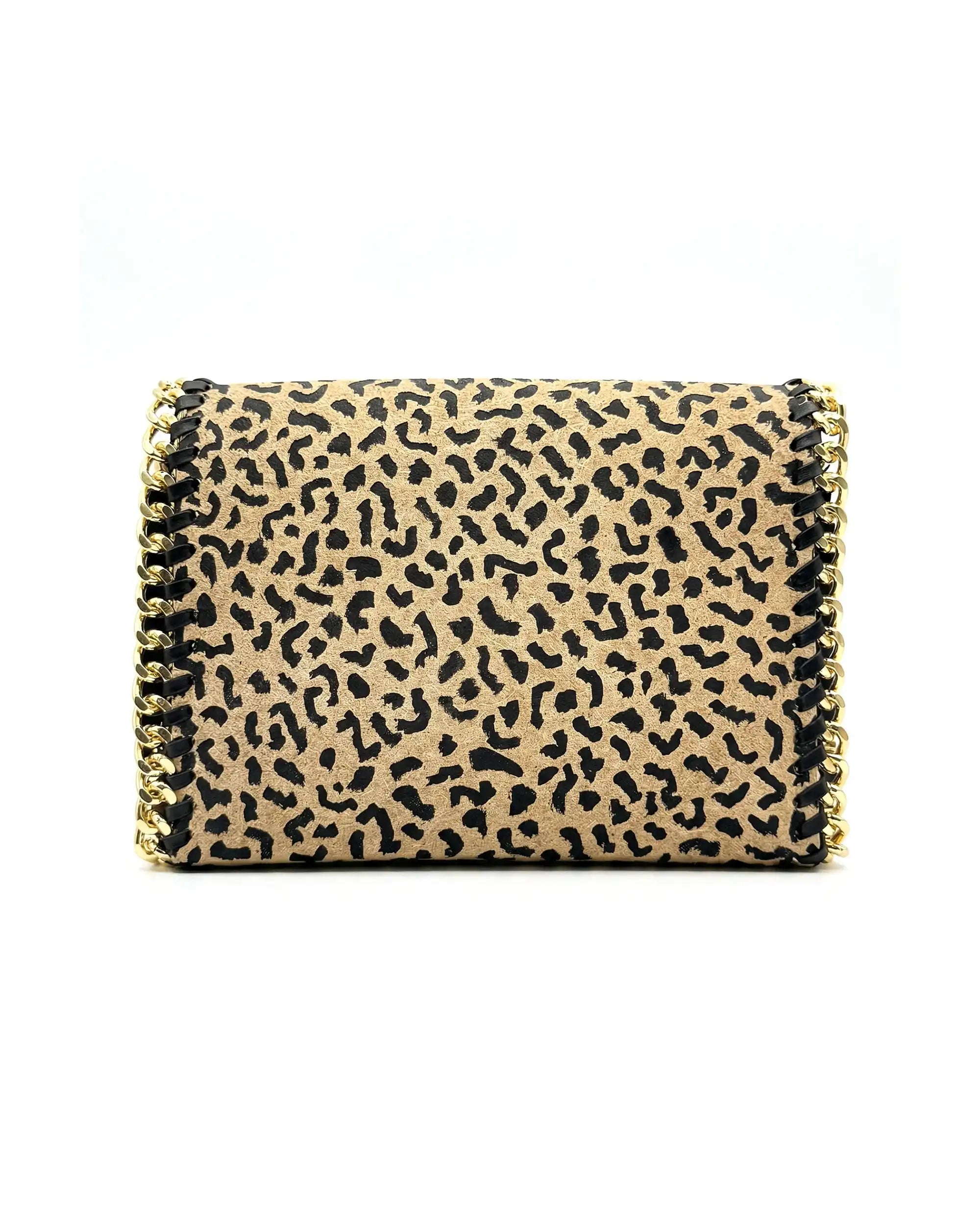 Swara Hand-painted Cheetah spots Handbag | Vegan Leather Sling Bag