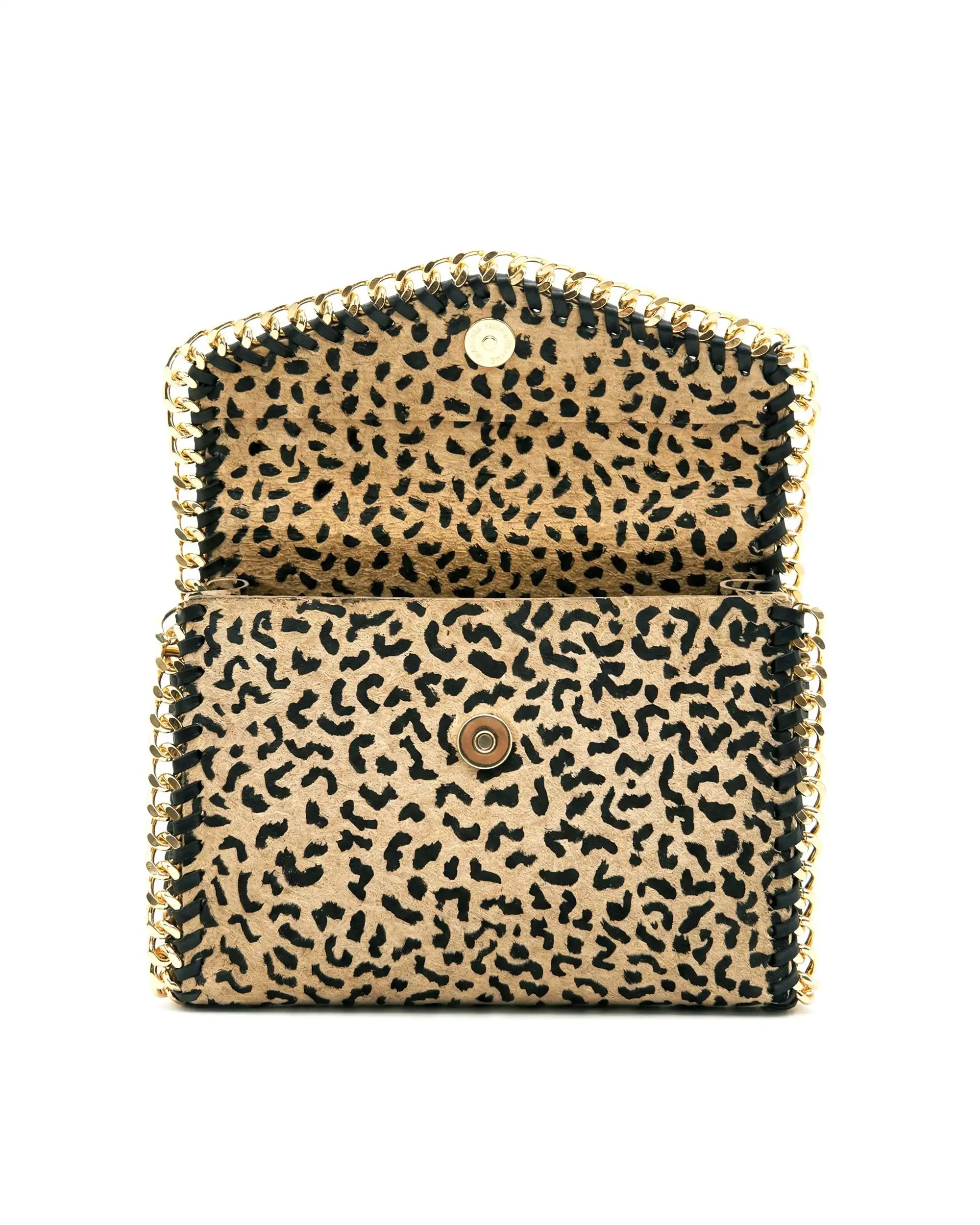Swara Hand-painted Cheetah spots Handbag | Vegan Leather Sling Bag
