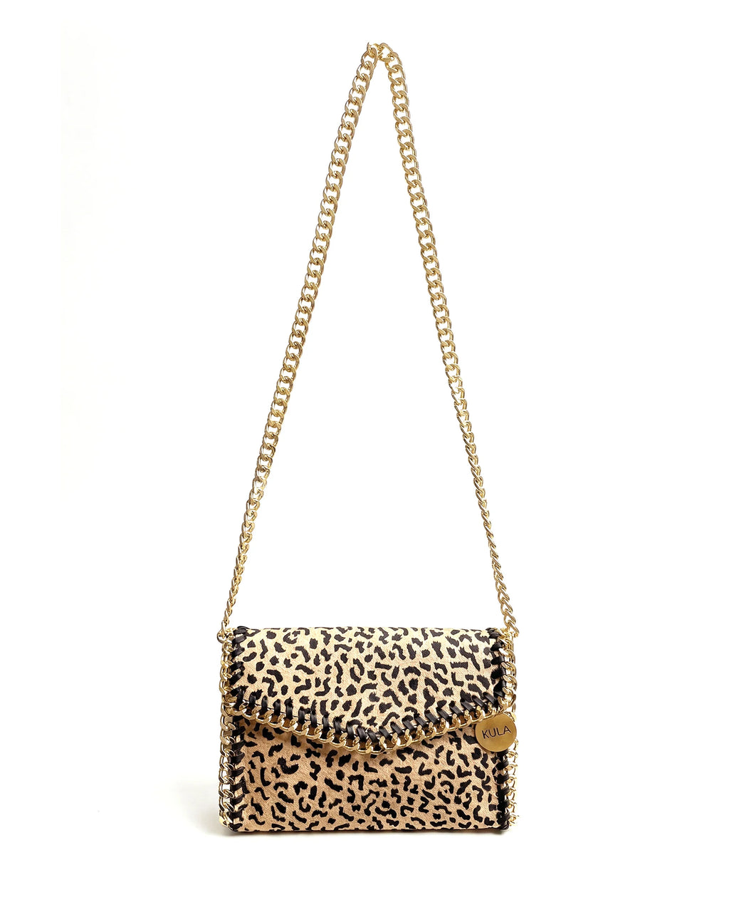 Swara Hand-painted Cheetah spots Handbag | Vegan Leather Sling Bag