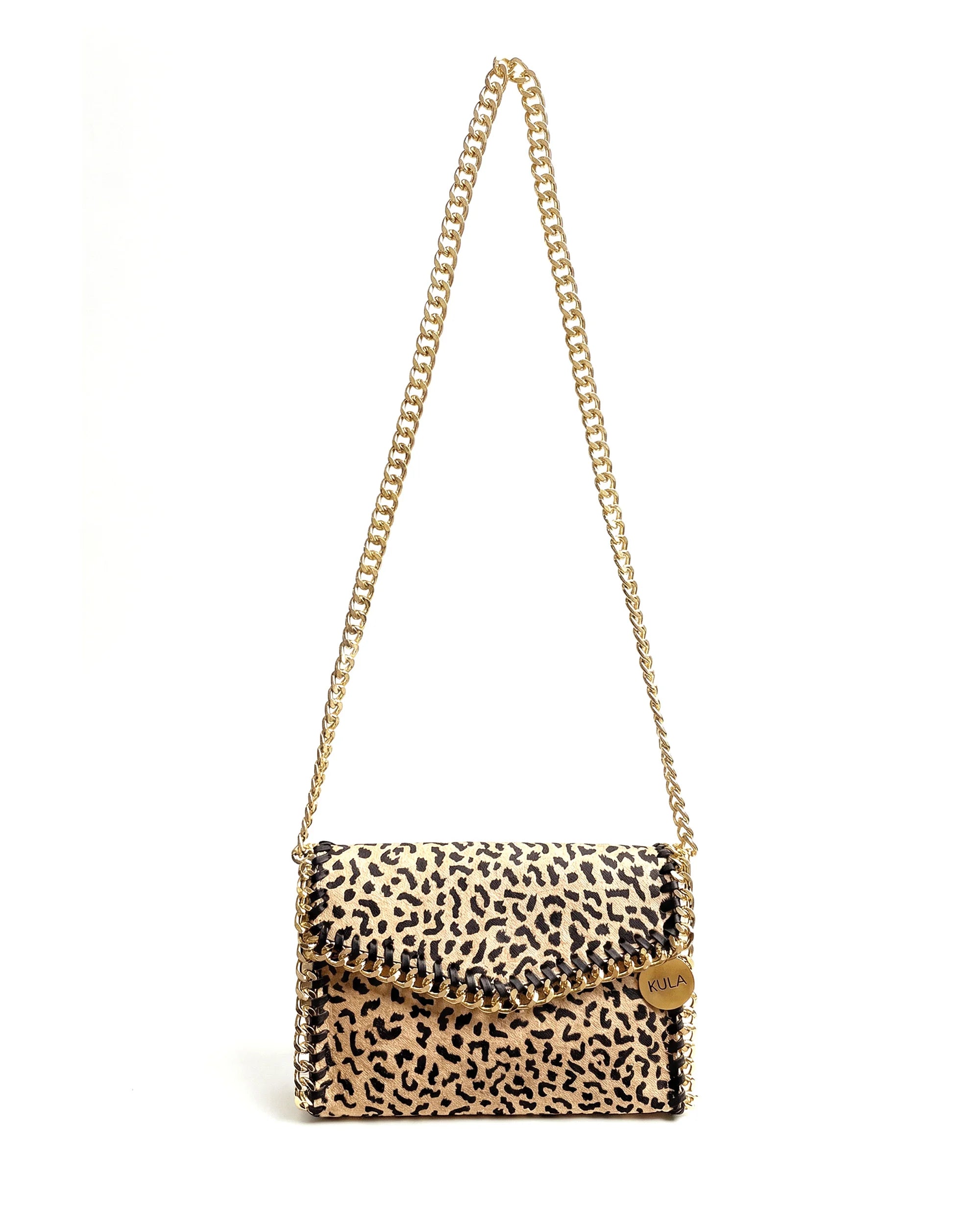 Swara Hand-painted Cheetah spots Handbag | Vegan Leather Sling Bag