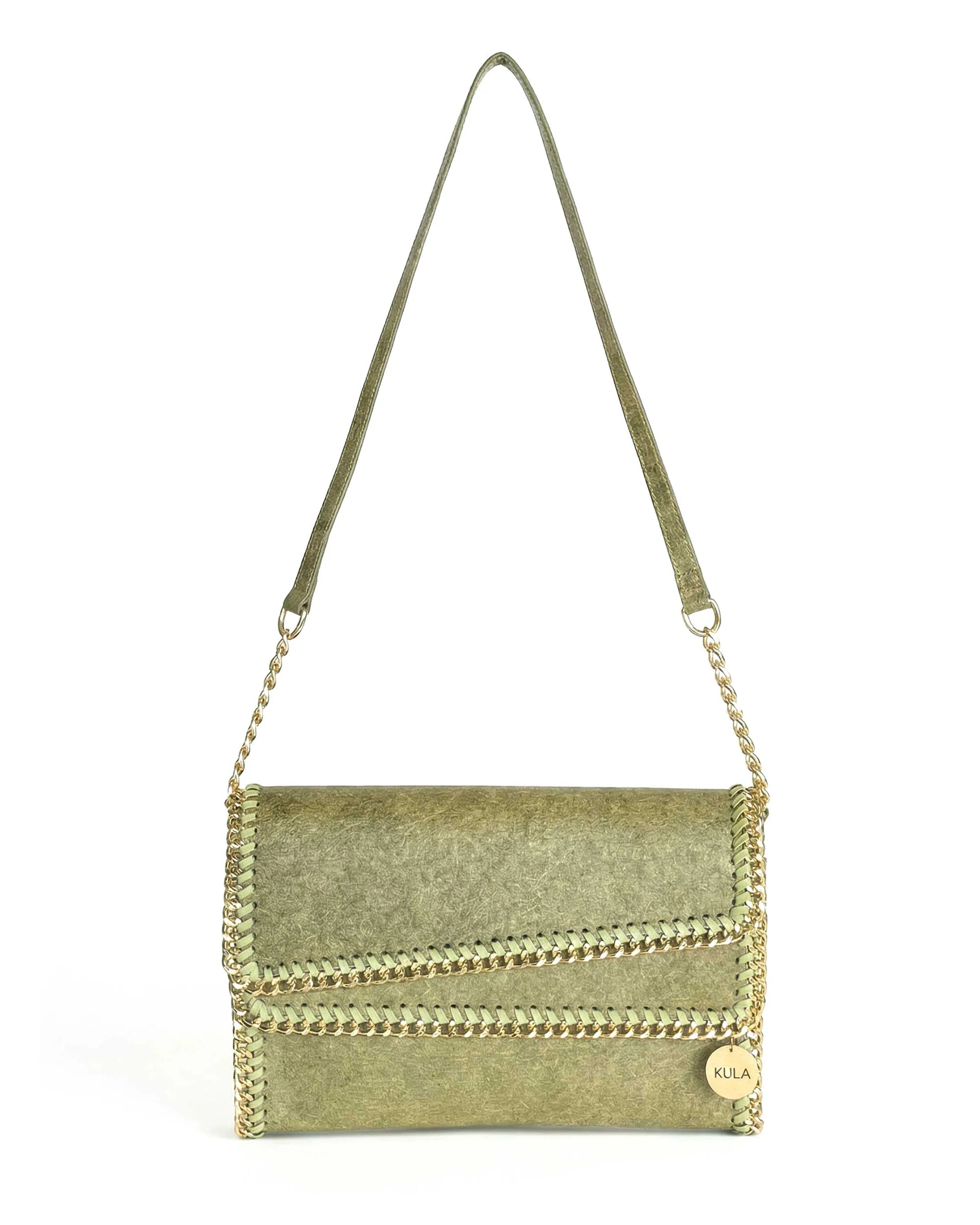 Bella Vegan Handbag - Mountain Green | Sustainable Luxury Bag